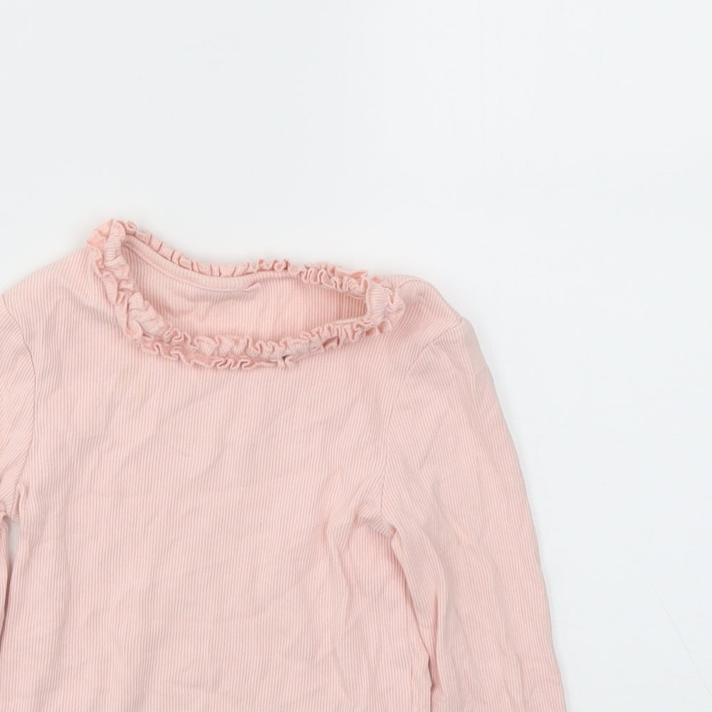 George Girls Pink   Basic T-Shirt Size 4-5 Years