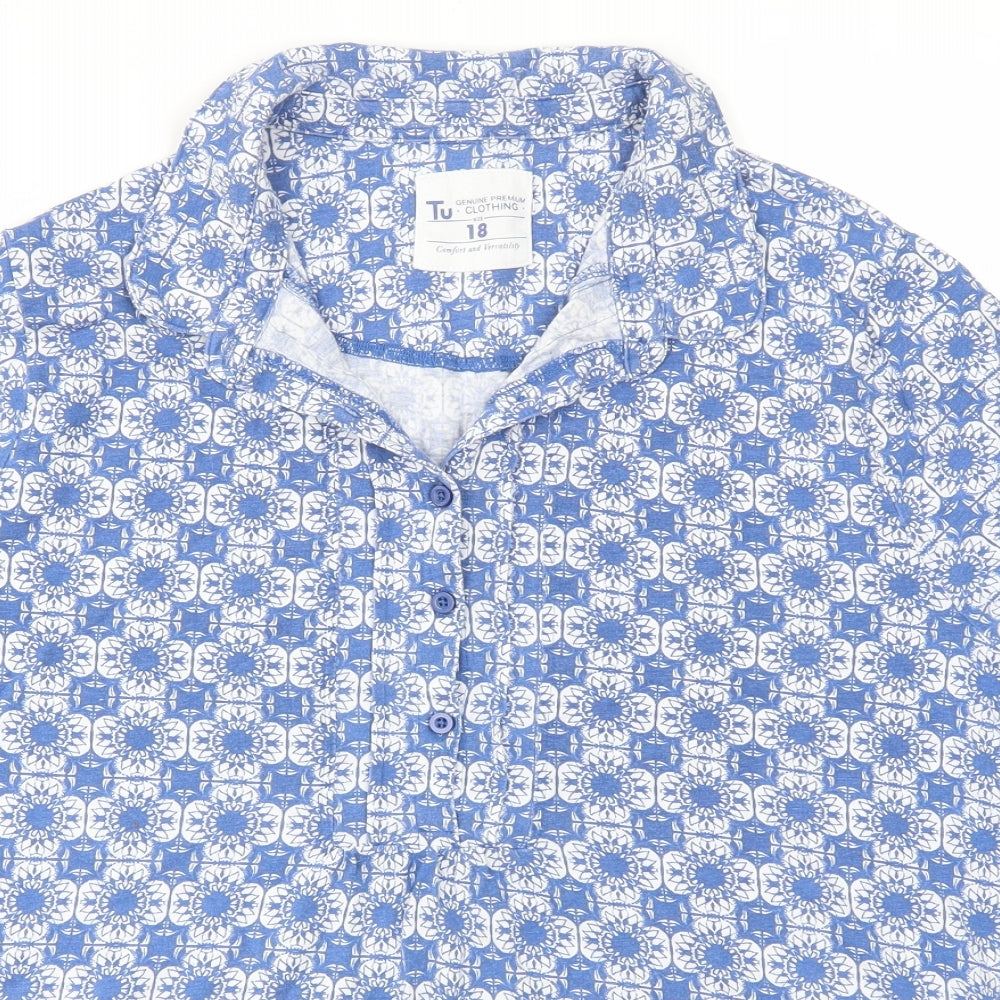 TU Womens Blue   Basic T-Shirt Size 18