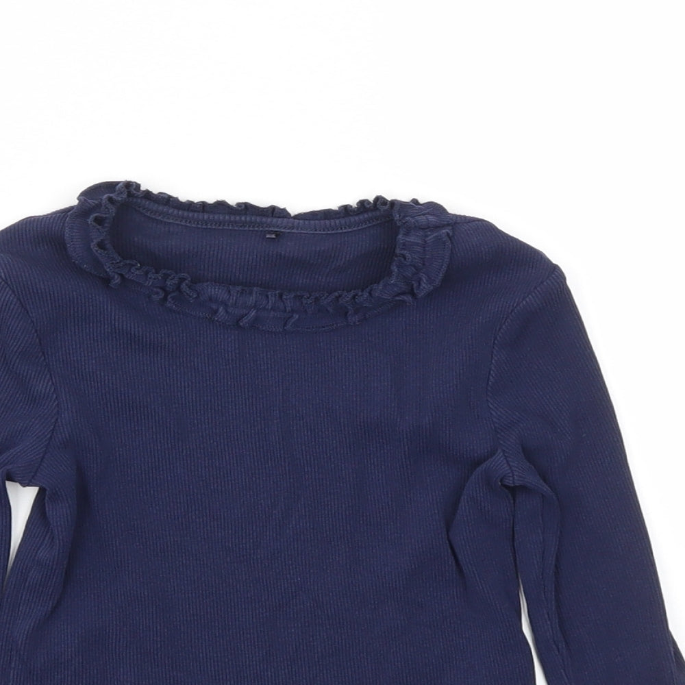 George Girls Blue   Basic T-Shirt Size 4-5 Years