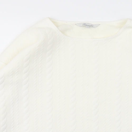 Peacokcs Womens Ivory   Basic T-Shirt Size 12
