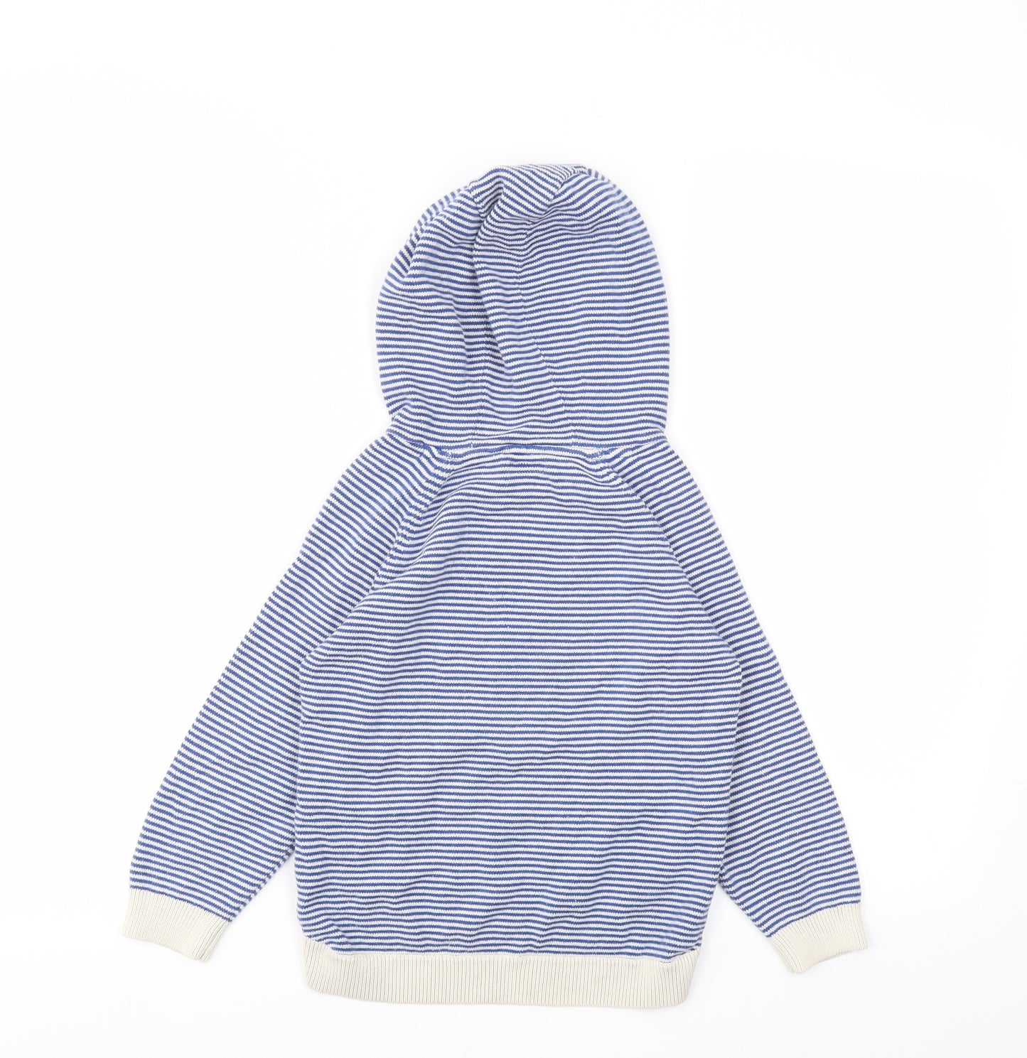 NEXT Boys Blue Striped  Pullover Hoodie Size 3-4 Years