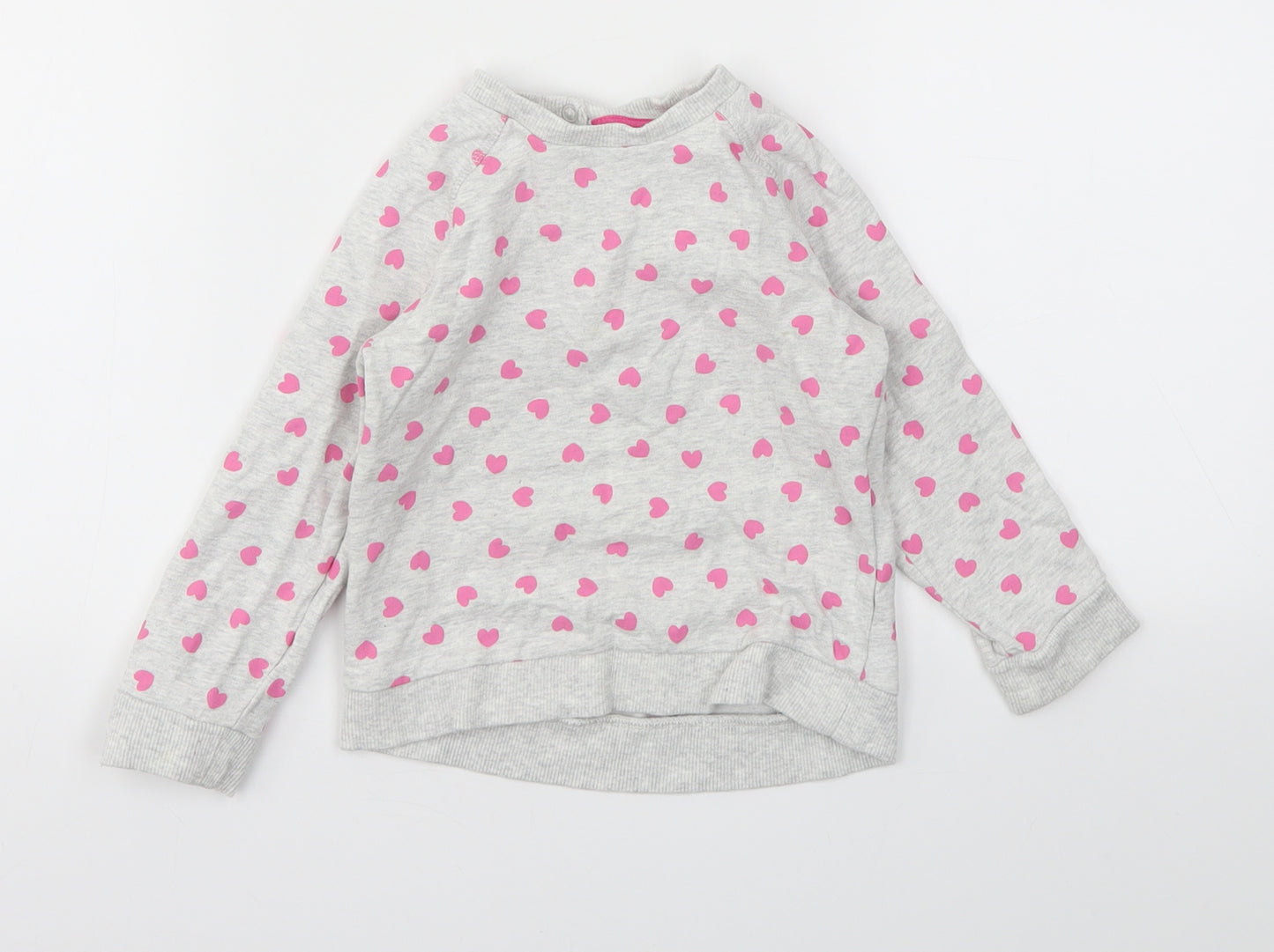 M Girls Grey Geometric  Pullover Jumper Size 18-24 Months