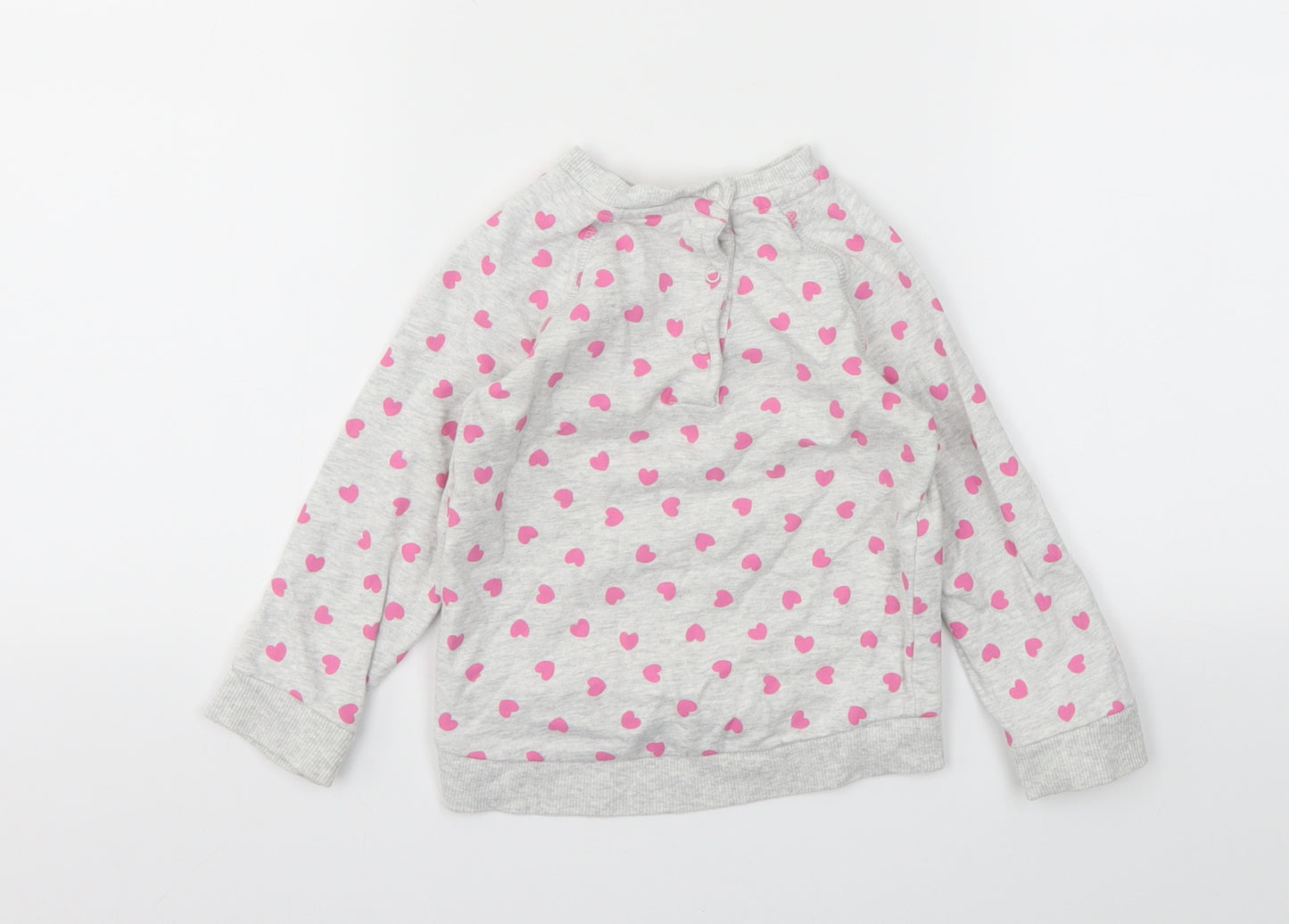 M Girls Grey Geometric  Pullover Jumper Size 18-24 Months