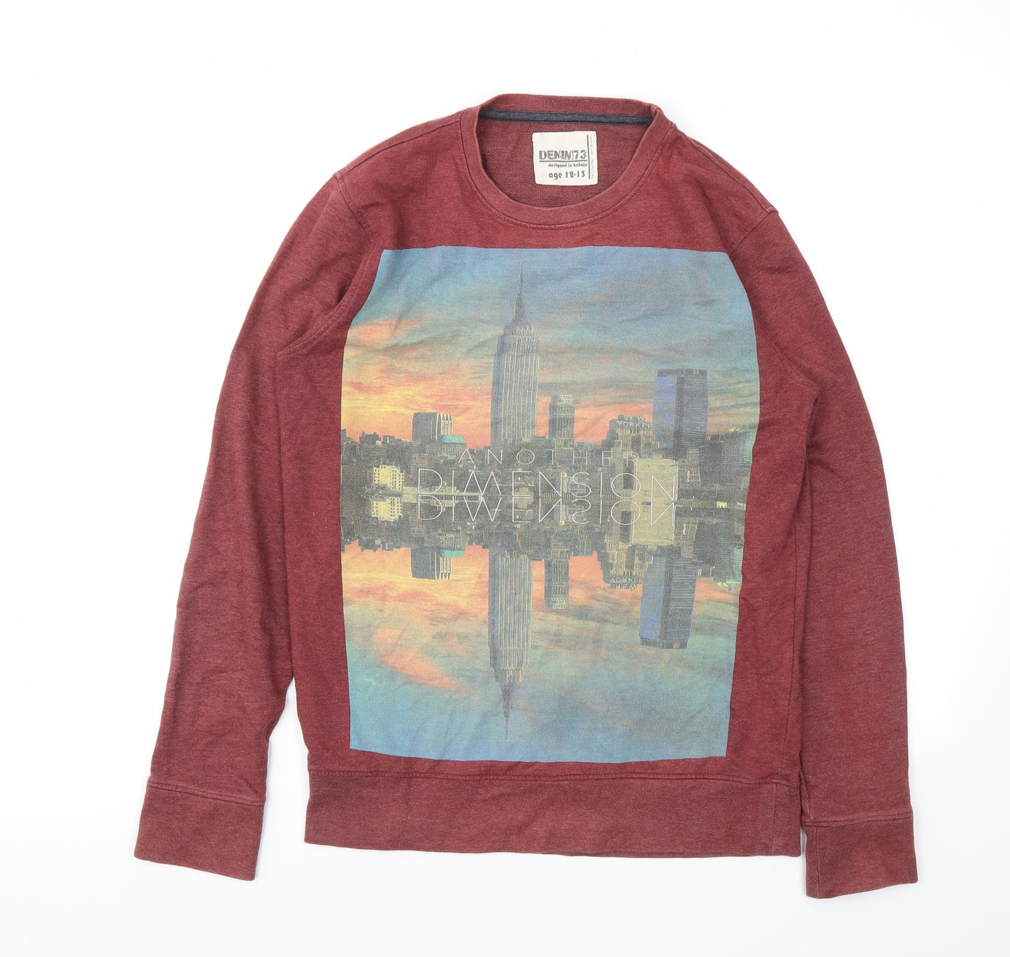 Denim Boys Red   Pullover Sweatshirt Size 12-13 Years
