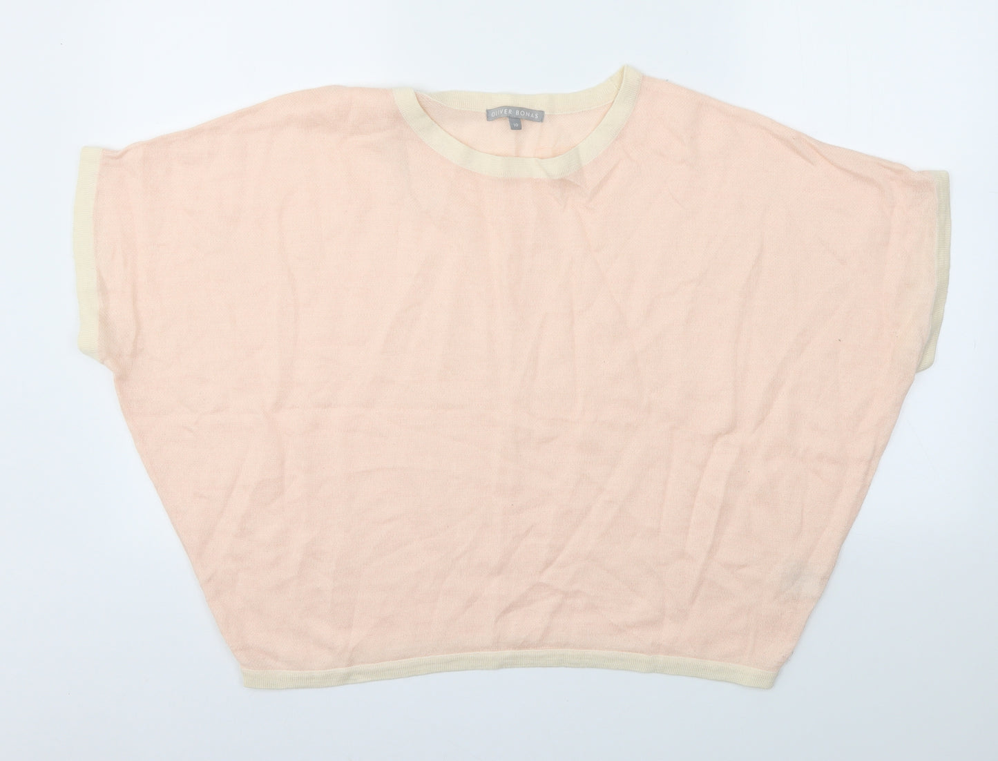 Oliver Bonas Womens Pink   Basic T-Shirt Size 10