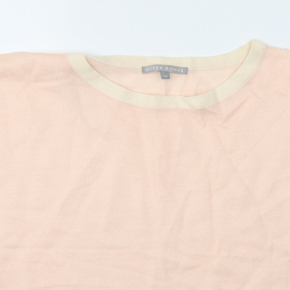 Oliver Bonas Womens Pink   Basic T-Shirt Size 10
