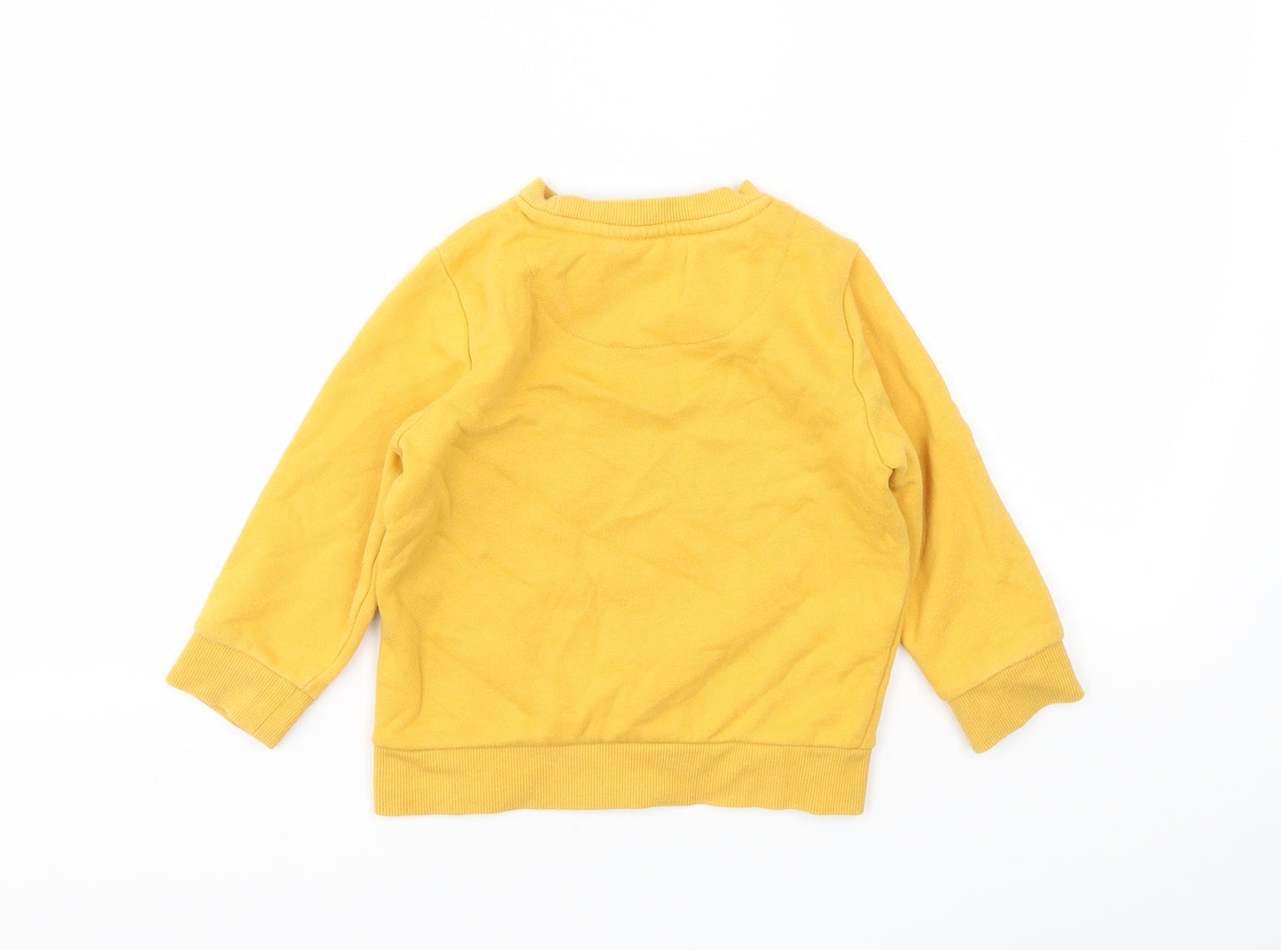 F&F Boys Yellow   Pullover Jumper Size 2-3 Years