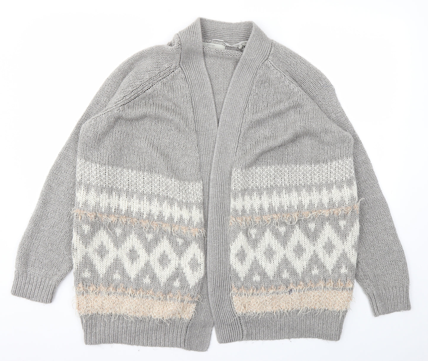 George Womens Grey Argyle/Diamond  Cardigan Jumper Size 18