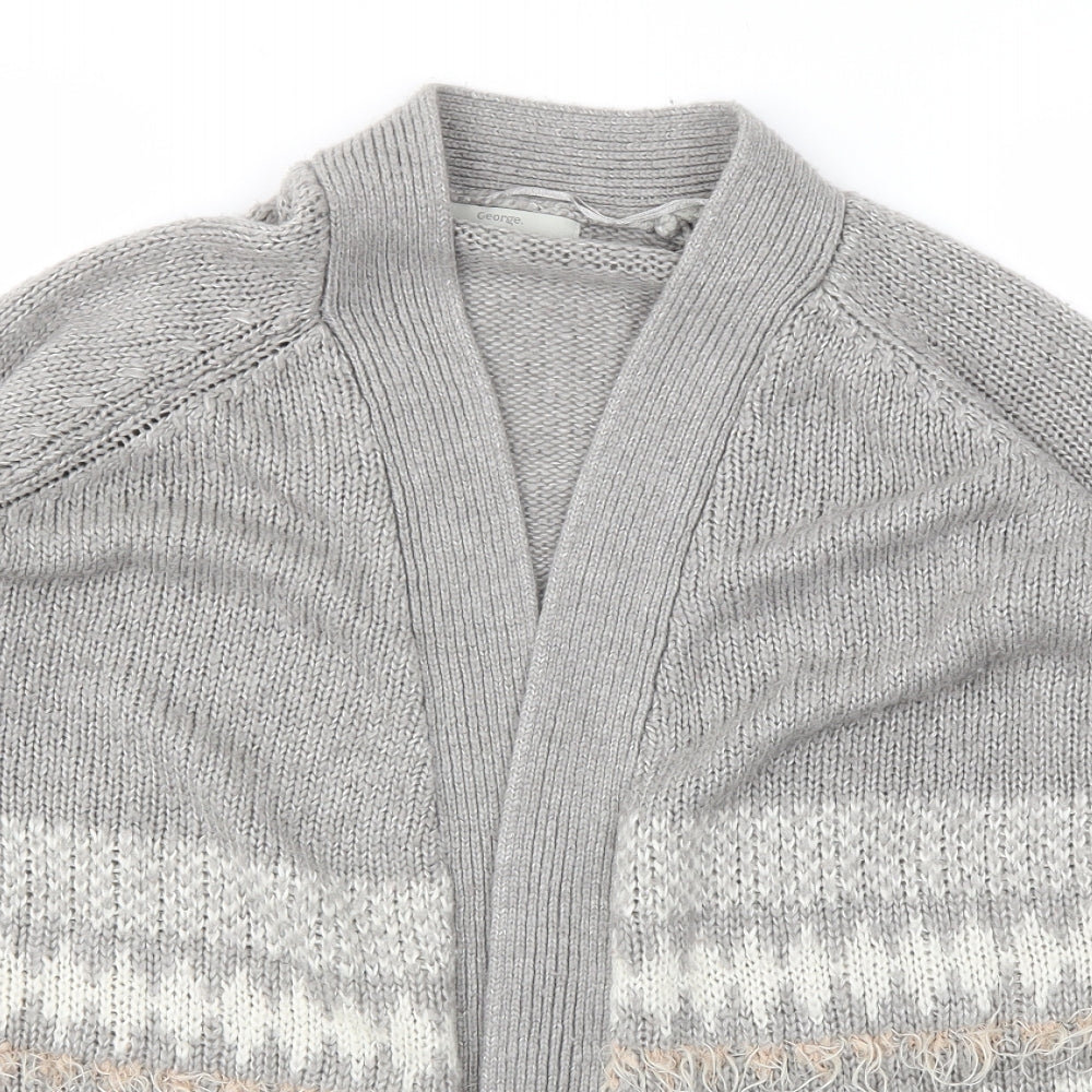 George Womens Grey Argyle/Diamond  Cardigan Jumper Size 18