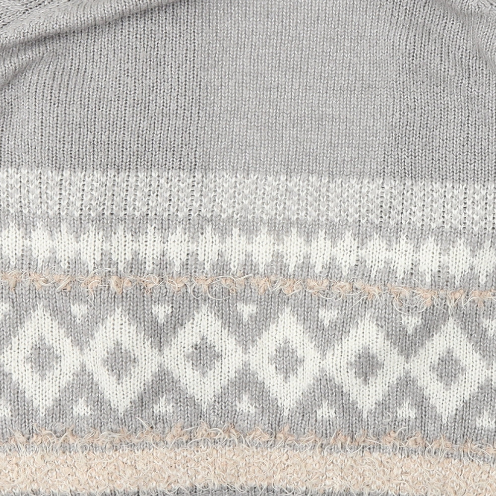 George Womens Grey Argyle/Diamond  Cardigan Jumper Size 18