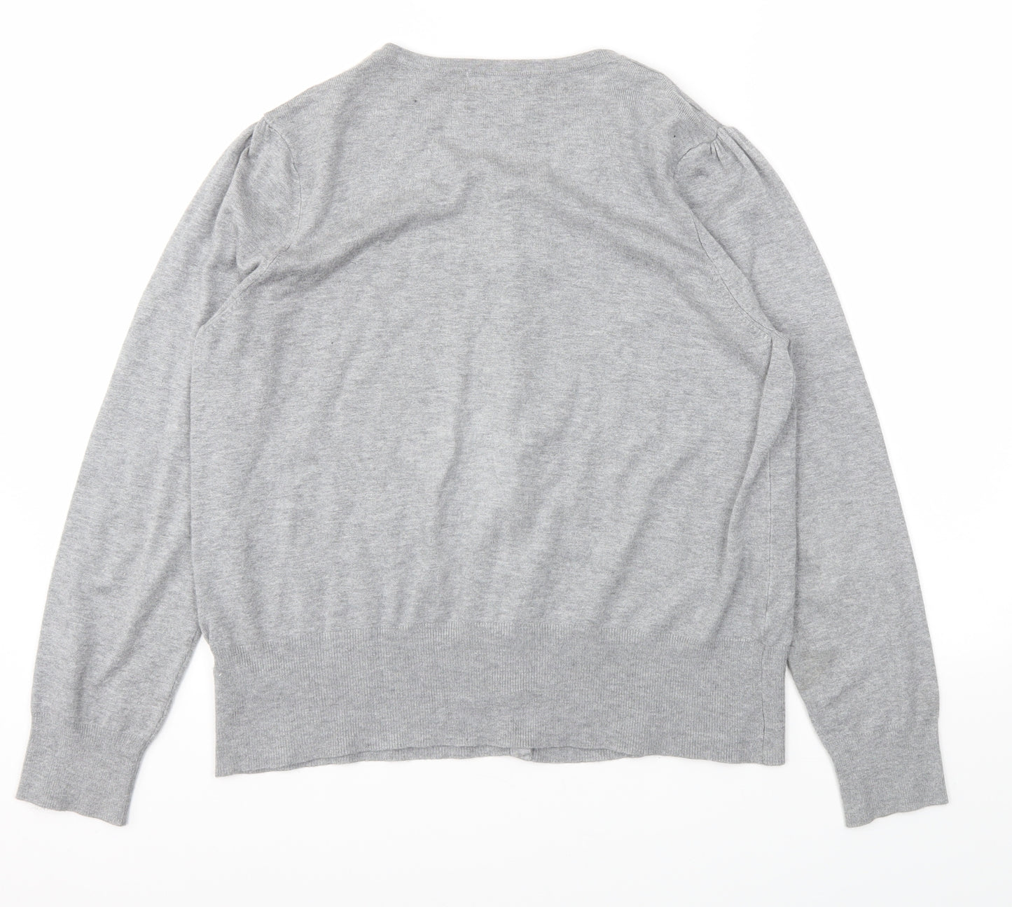 M&S Womens Grey   Cardigan Jumper Size 18