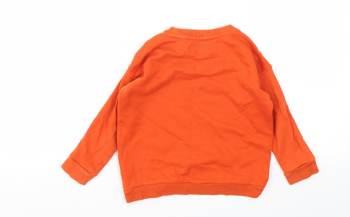 NEXT Boys Orange   Shrug Jumper Size 2-3 Years