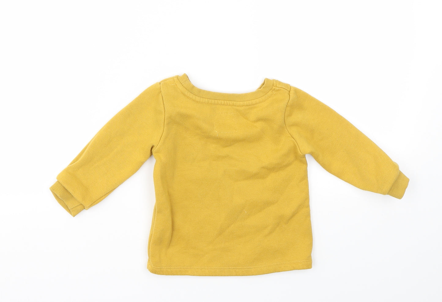Primark Girls Yellow Animal Print  Pullover Jumper Size 18-24 Months