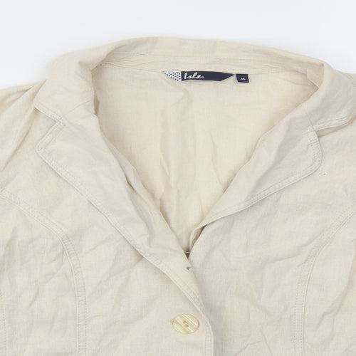ISLE  Womens Beige   Jacket Blazer Size 16