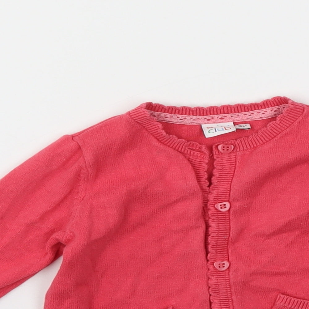 MINI CLUB  Girls Pink   Cardigan Jumper Size 2 Years