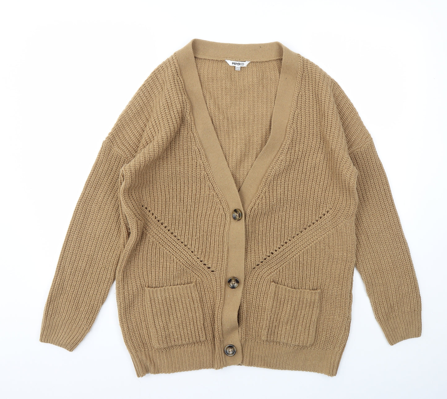 PEP &CO  Womens Beige   Cardigan Jumper Size 14
