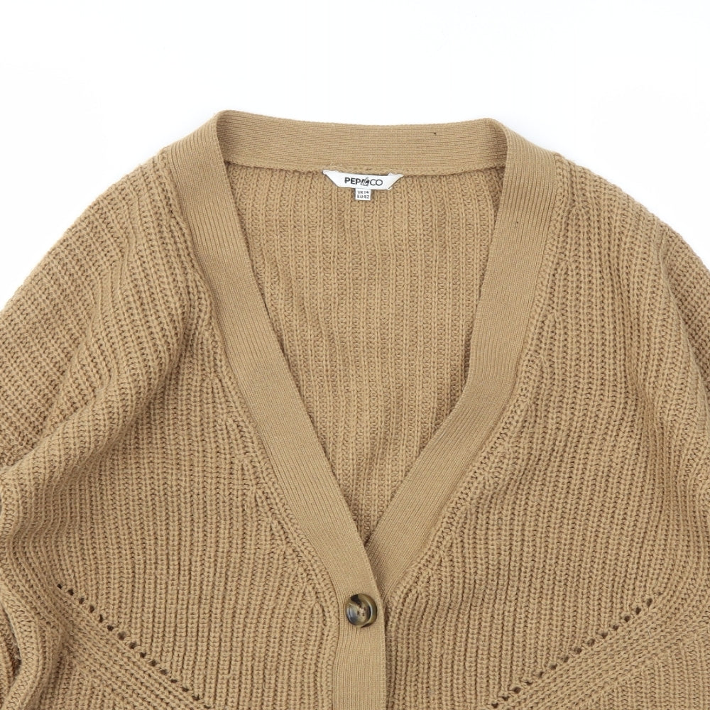 PEP &CO  Womens Beige   Cardigan Jumper Size 14