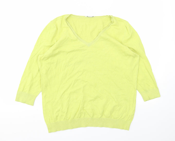 BHS Womens Yellow Pullover Jumper Size 18