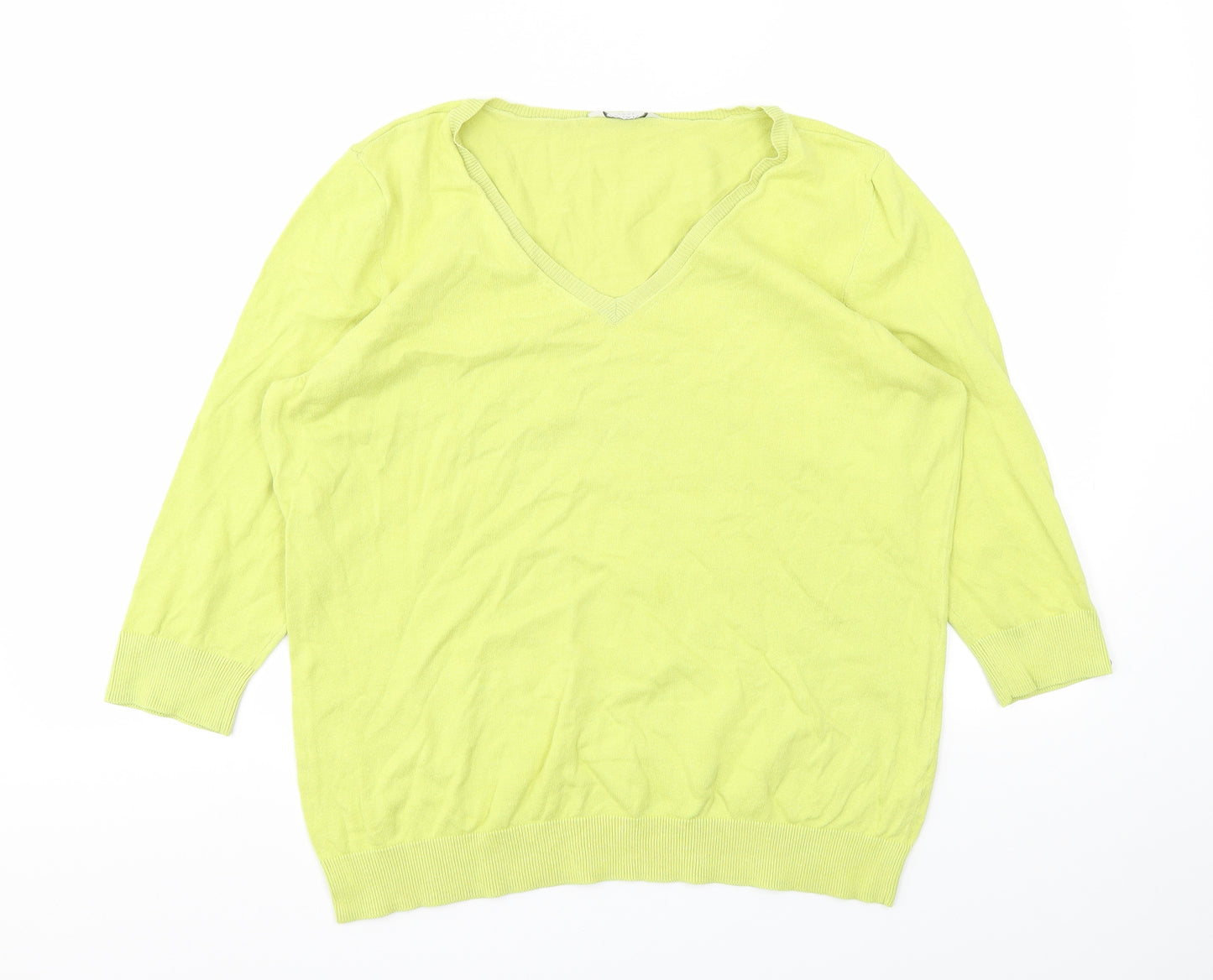BHS Womens Yellow   Pullover Jumper Size 18