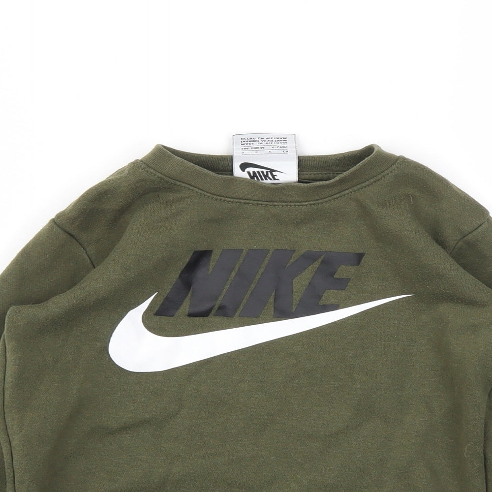 Nike Boys Green   Pullover Sweatshirt Size 5 Years