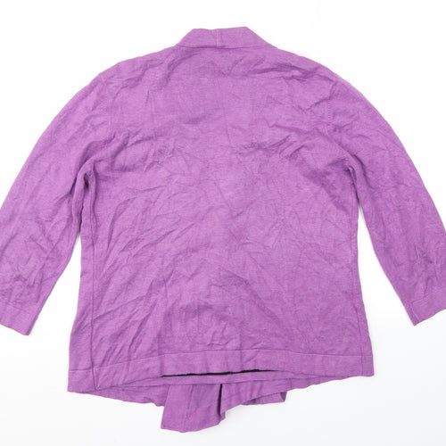 CC Womens Purple Striped  Cardigan Jumper Size M
