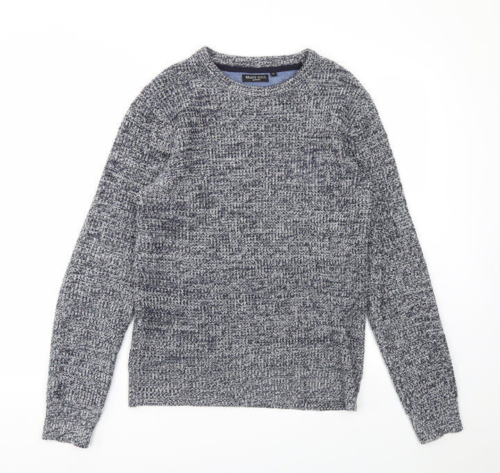 Brave Soul Mens Blue Pullover Sweatshirt Size S