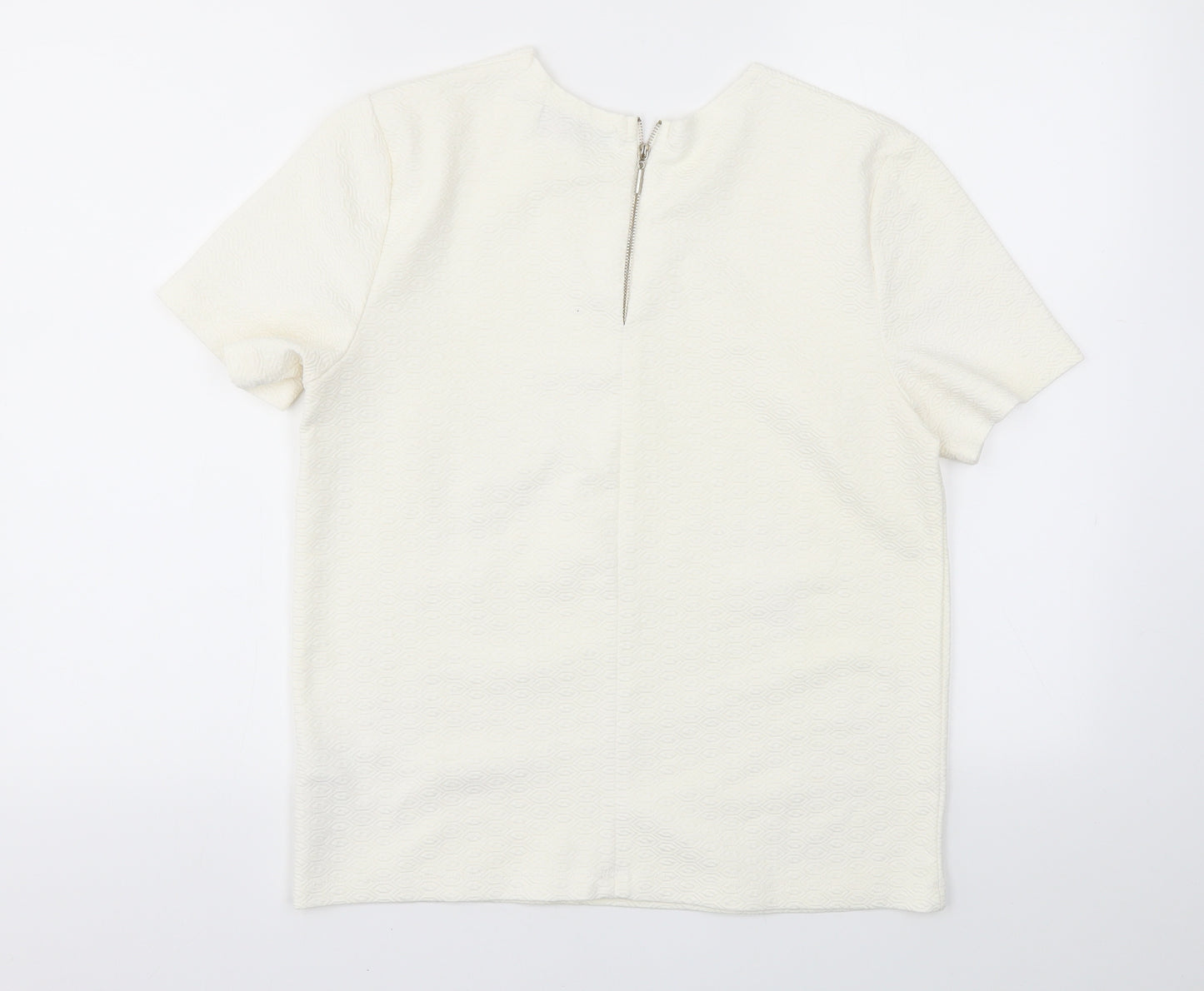 CAMEO ROSE  Womens Ivory   Basic T-Shirt Size 10