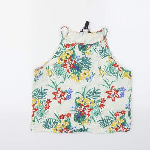 NEW LOOK  Womens Multicoloured Floral  Basic T-Shirt Size 16
