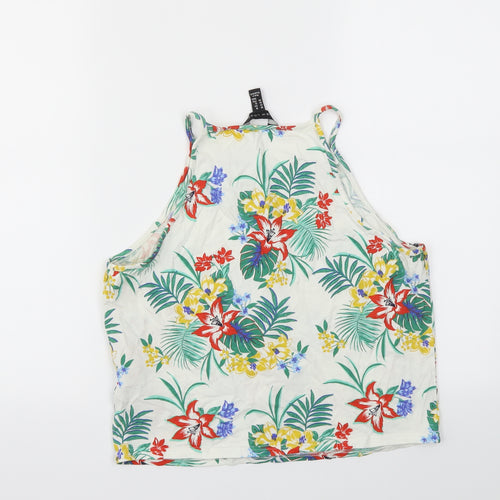 NEW LOOK  Womens Multicoloured Floral  Basic T-Shirt Size 16