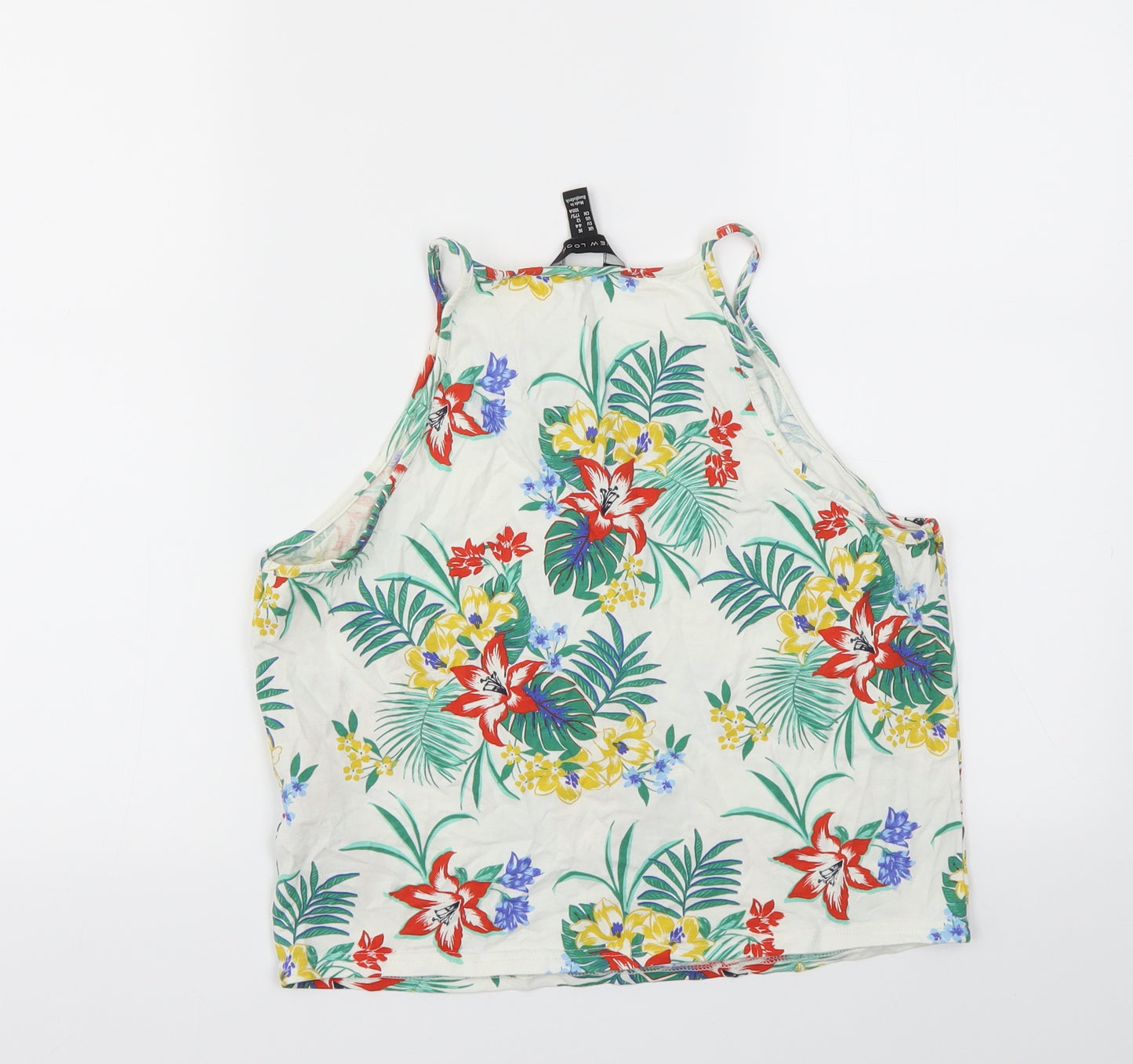 NEW LOOK  Womens Multicoloured Floral  Basic T-Shirt Size 16