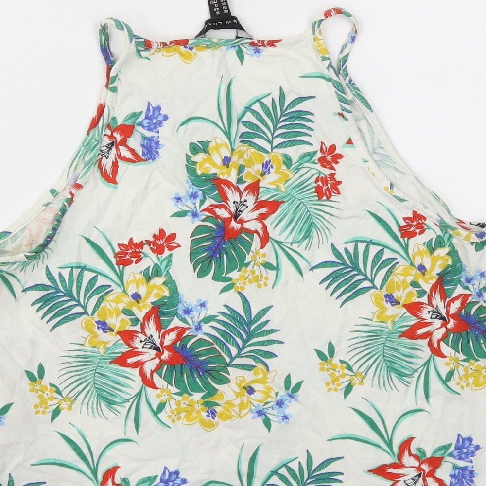 NEW LOOK  Womens Multicoloured Floral  Basic T-Shirt Size 16