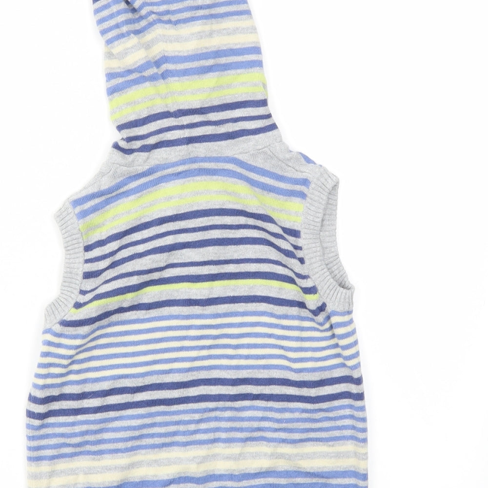 Preworn Boys Multicoloured Striped  Pullover Jumper Size 4-5 Years