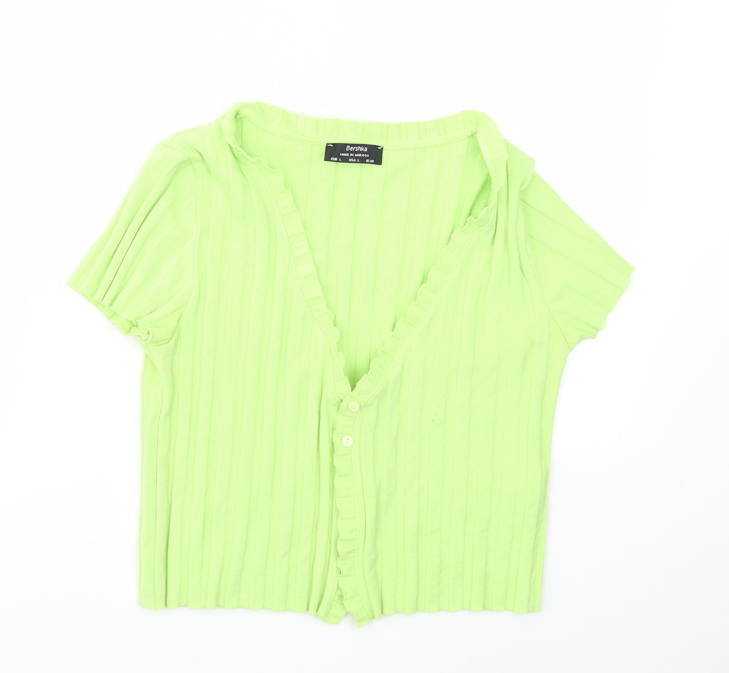 Bershka Womens Green   Cardigan Jumper Size L