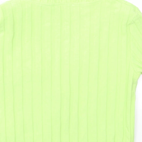 Bershka Womens Green   Cardigan Jumper Size L