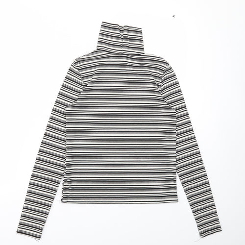 Cooperative Womens Black Striped  Basic T-Shirt Size S