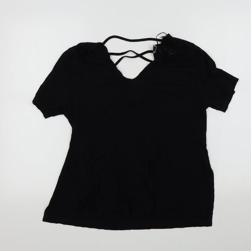 Miss Selfridge Womens Black   Basic T-Shirt Size 12