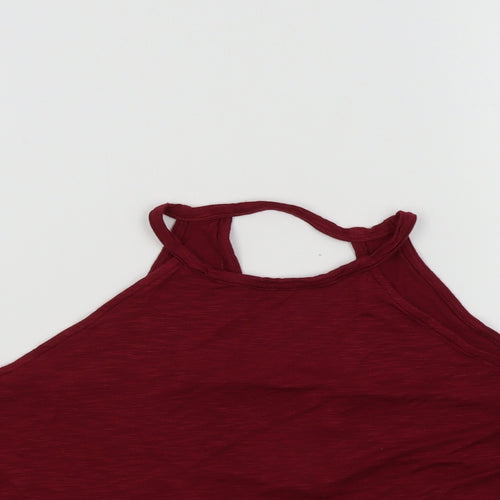 H&M Womens Red Colourblock  Basic T-Shirt Size M