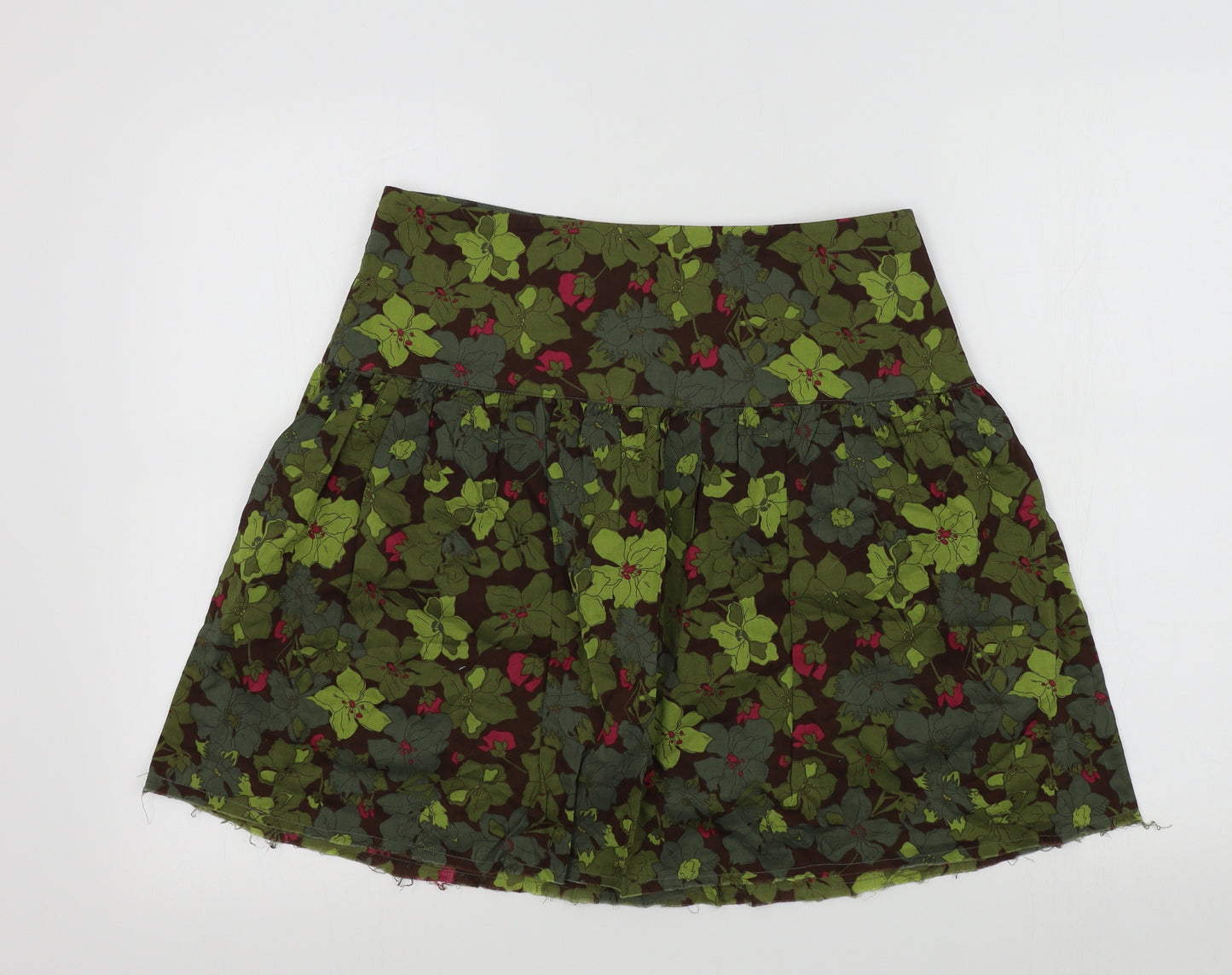 SCOUT Womens Green Floral  Flare Skirt Size 6