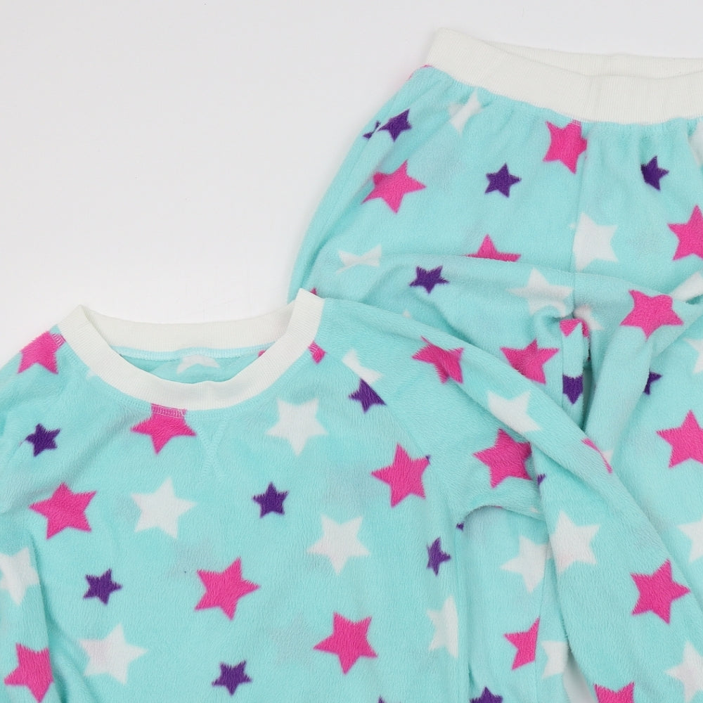 Preworn Womens Blue Geometric  Top Pyjama Set Size 8