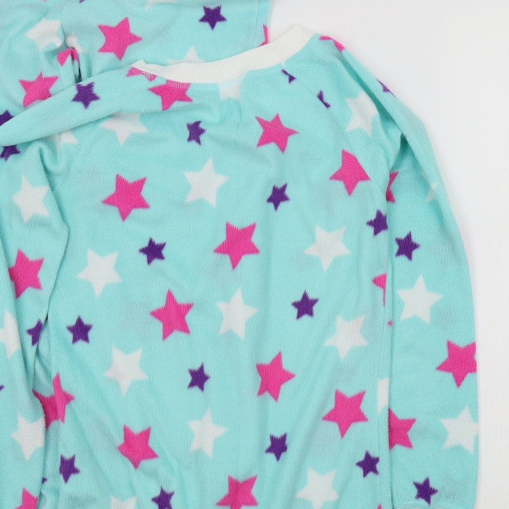 Preworn Womens Blue Geometric  Top Pyjama Set Size 8