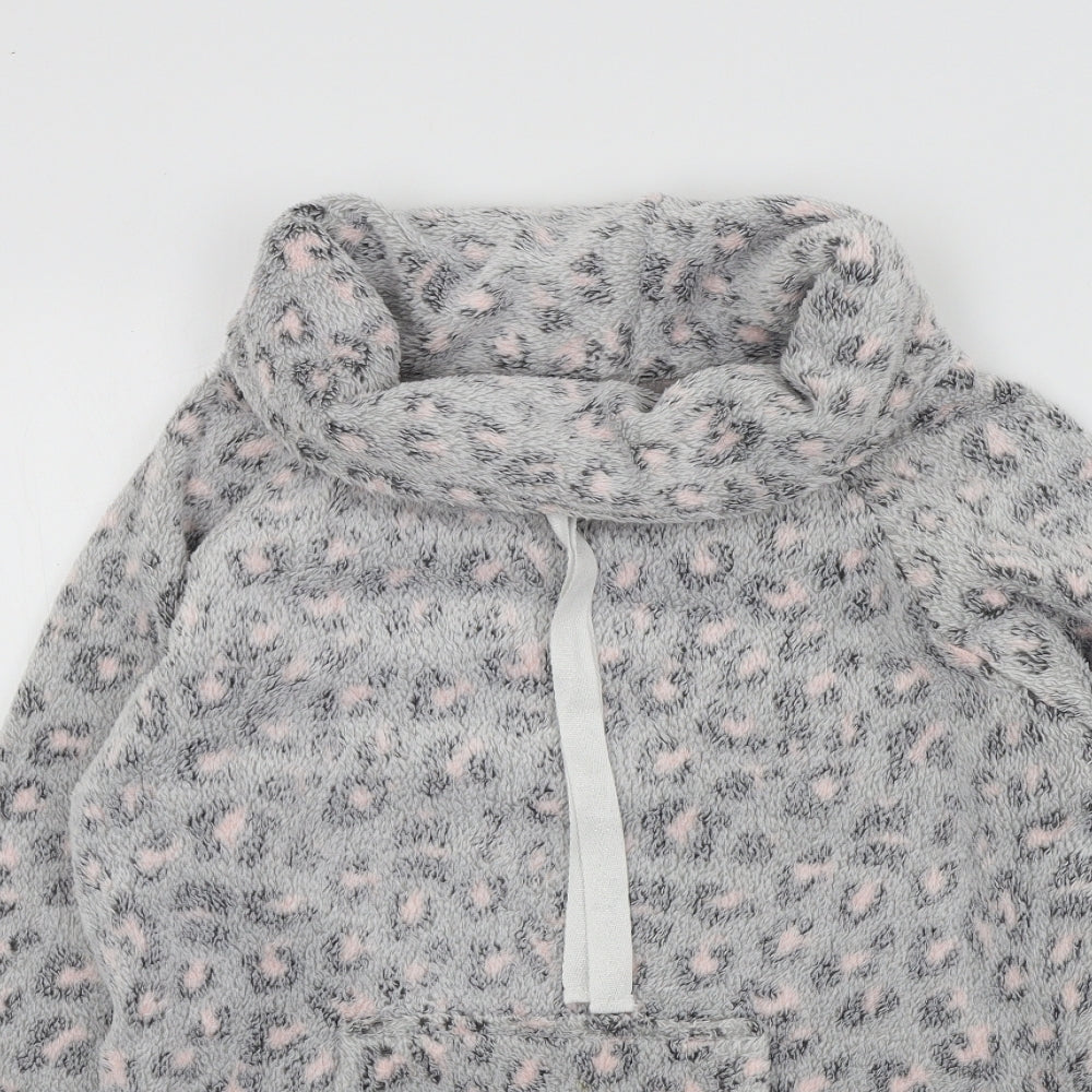 F&F Womens Grey Geometric  Top Pyjama Top Size M