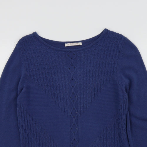 anna rose Womens Blue   Pullover Jumper Size M