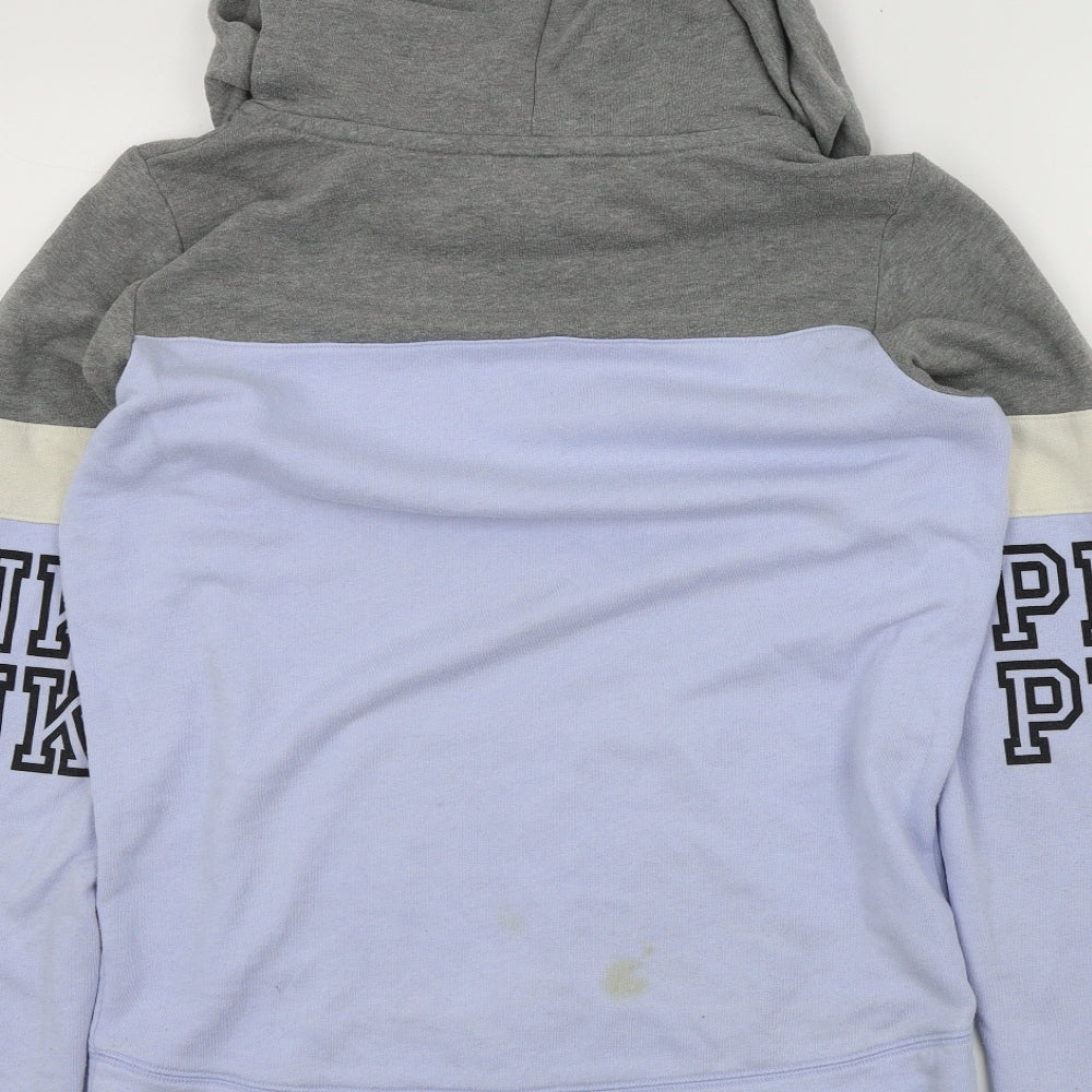 PINK Girls Blue Colourblock  Pullover Jumper Size XS