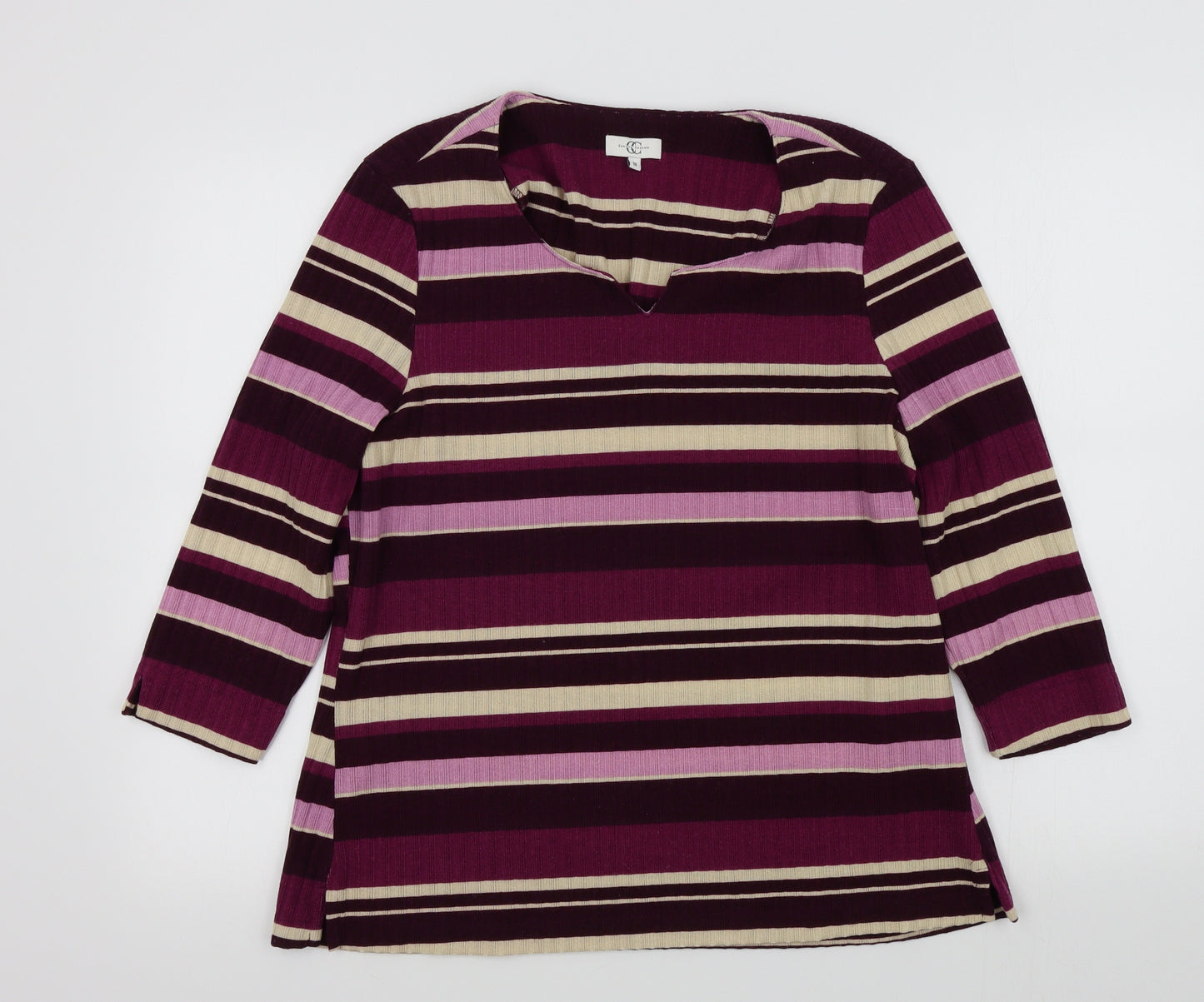 Country Casuals Womens Purple Striped  Pullover Jumper Size M