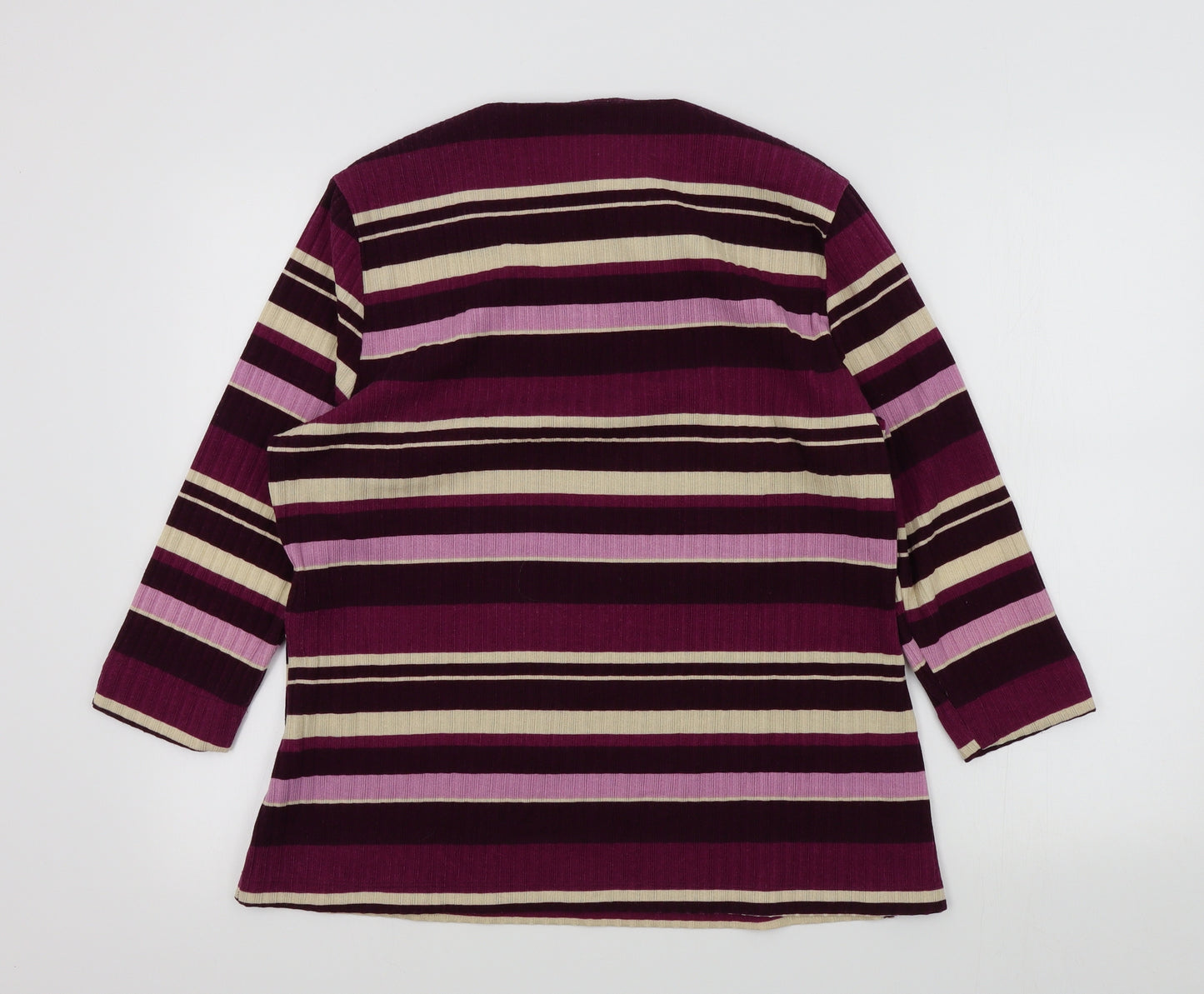 Country Casuals Womens Purple Striped  Pullover Jumper Size M