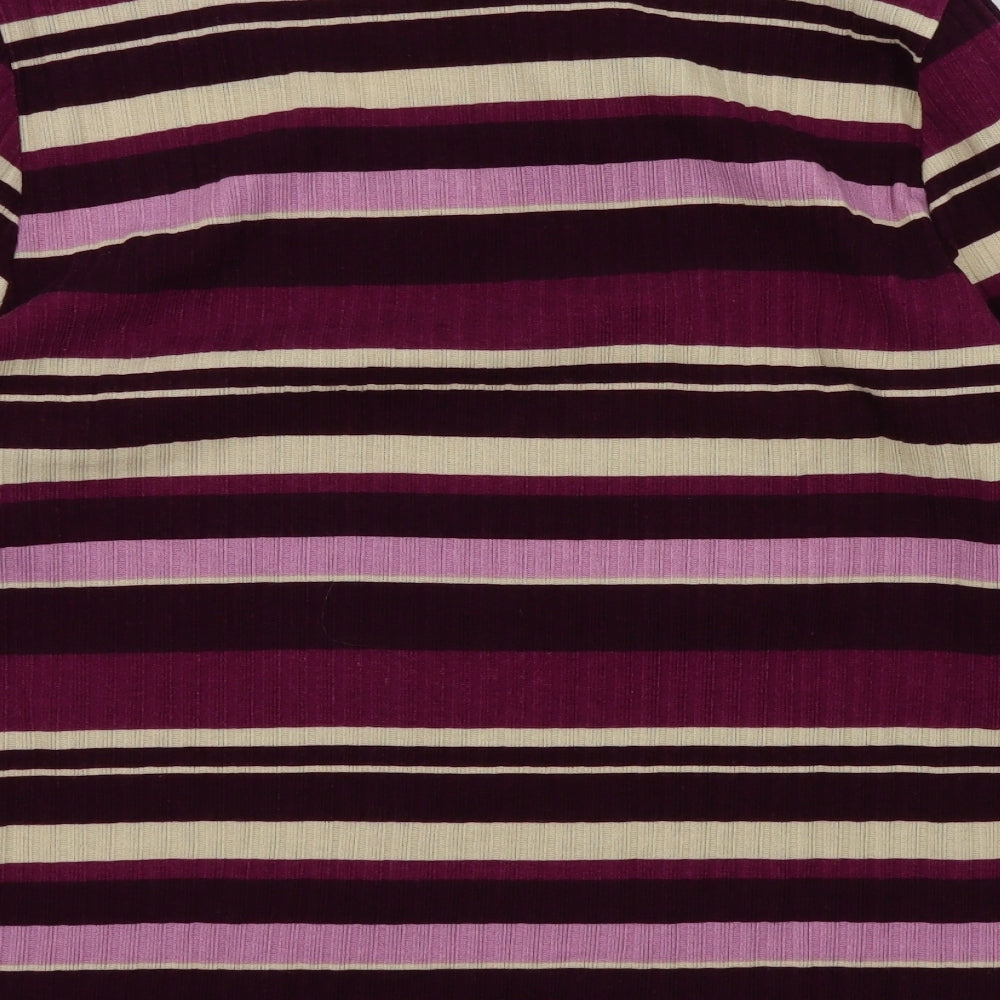 Country Casuals Womens Purple Striped  Pullover Jumper Size M