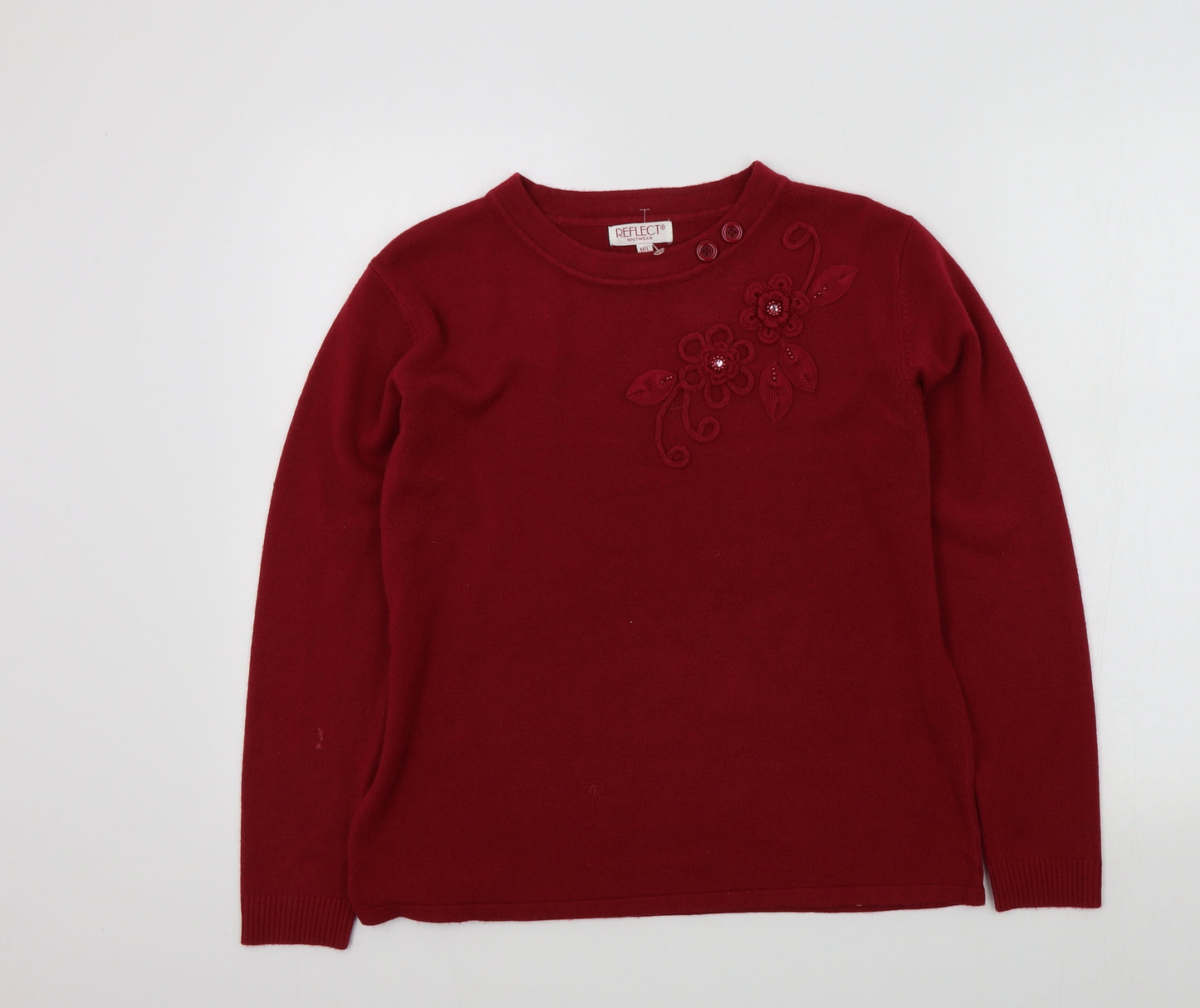 reflect Womens Red   Pullover Jumper Size M