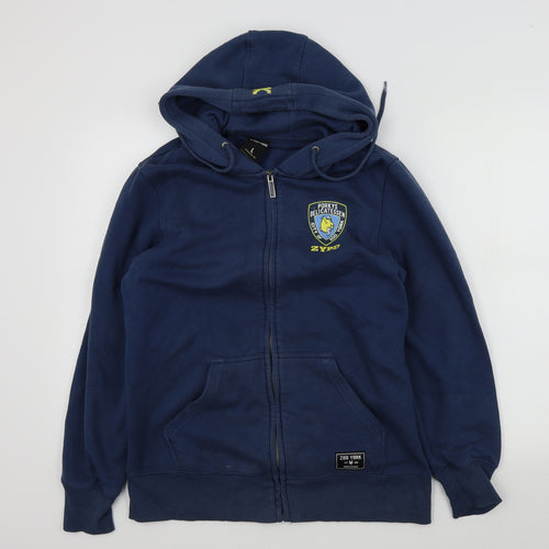 Zoo York Mens Blue Houndstooth  Full Zip Jumper Size L  - ZYPD