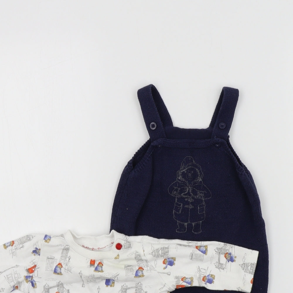 padington bear Boys Blue   Dungaree Outfit/Set Size 3-6 Months  - Paddington Bear