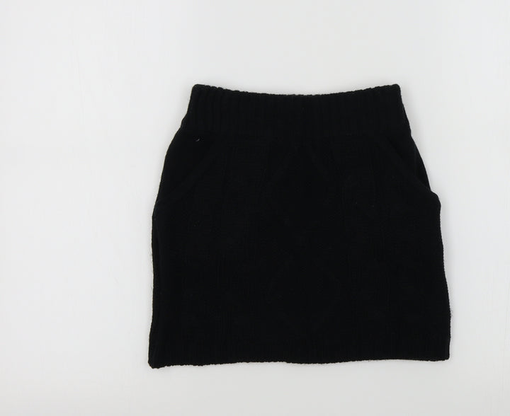YD Girls Black A-Line Skirt Size 7-8 Years